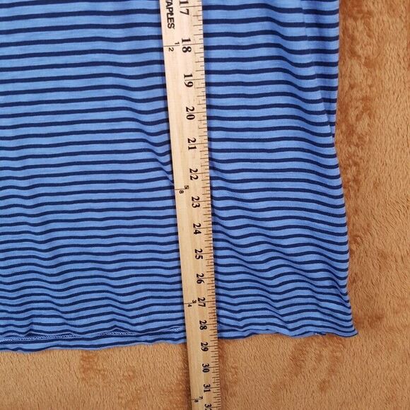 VELVET GRAHAM SPENCER Mens Shirt Small Blue Stripe Pullover Crew Pocket Tee - Picture 7 of 8